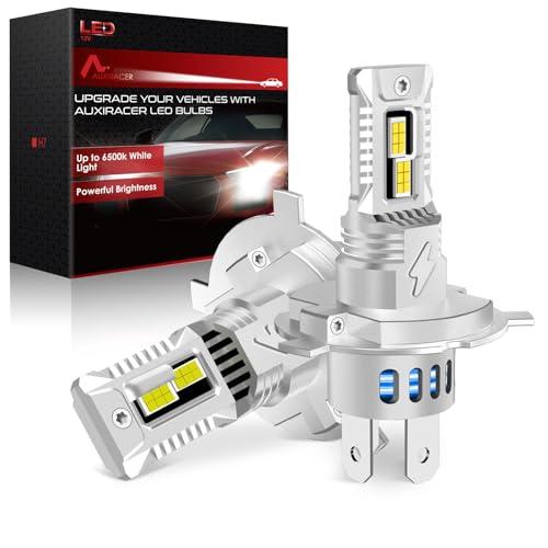 AUXIRACER H4 LED, 35000LM Luce Bianca Fredda 6500K, Lampadine H4 LED, Design Mini 1:1, con Ventola di Raffreddamento da 16000 giri/min, Plug and Play per Auto e Moto, 2 pezzi