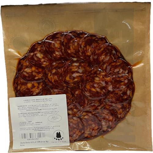 Chorizo Iberico Pata Negra Bellota - 100 Grammi di Chorizo Iberico da 100% Suini Iberici Pata Negra Alimentati con Ghianda
