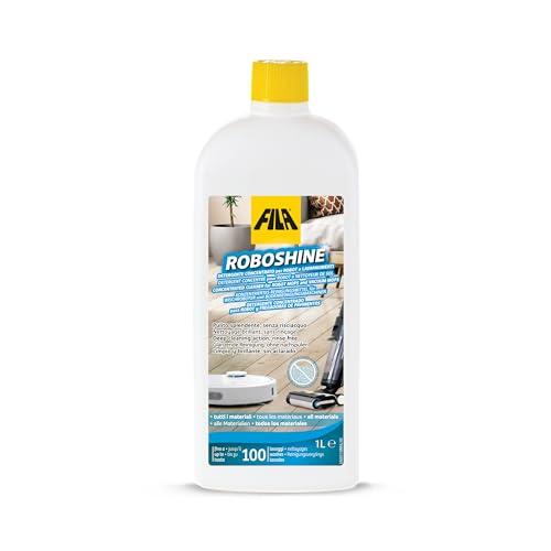 FILA Surface Care Solutions, ROBOSHINE, Detergente per Tutti i Robot Aspirapolvere Lavapavimenti e Lavasciuga Pavimenti, Fino a 100 Lavaggi, Detersivo Pavimenti per Ogni Tipo di Superficie, 1L