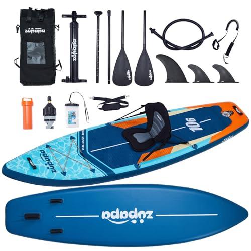 Zupapa 323 cm, set di tavola gonfiabile SUP, con seduta per kayak, accessori completi