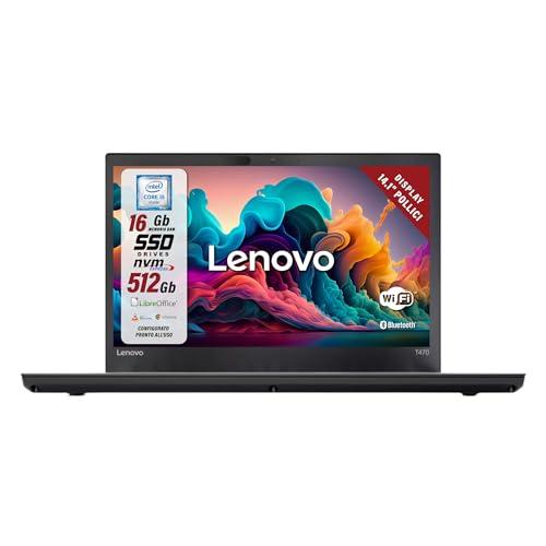 Lenovo ThinkPad, Pc Portatile Intel i5-6200U 2 Core 2.3Ghz, Ram 16Gb SSD 512Gb, Display 14.1