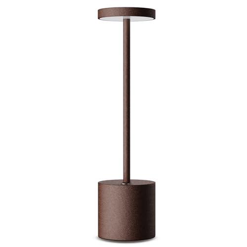 HYMZP Lampada da Tavolo Senza Fili，5000mAh Ricaricabile LED Eye-Protect Lampada da Tavolo,3 Modalità di Colore, Dimmerabile, Lampada in metallo