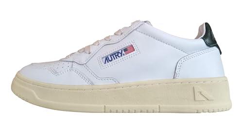 AUTRY Medalist Scarpe Sneakers da Uomo in Pelle LL47 Bianco e Verde Montagna (Sistema Taglie Calzature EU, Adulto, Numero, Media, 40)