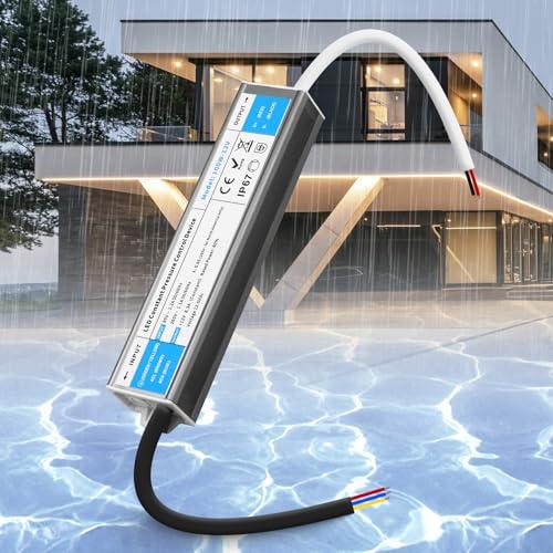 SUCIKORIO Impermeabile Trasformatore LED 12V 100W Esterno IP67, Ultra Sottile Alimentatore LED Driver AC 220V a DC 12 Volt 8,3A Trasformatori Adattatore LEDs a Tensione Costante Senza Sfarfallio