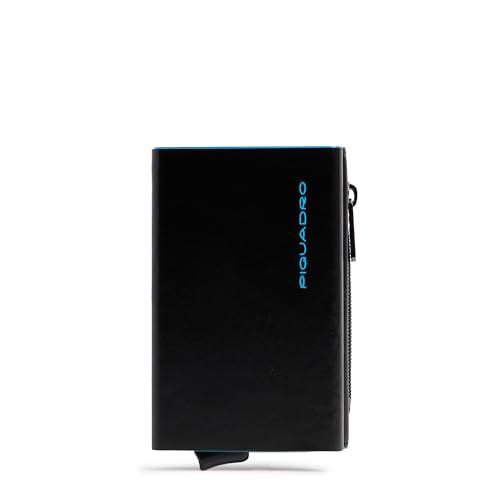 PIQUADRO Portafoglio compatto con portacarte automatico, porta monete e protezione RFID