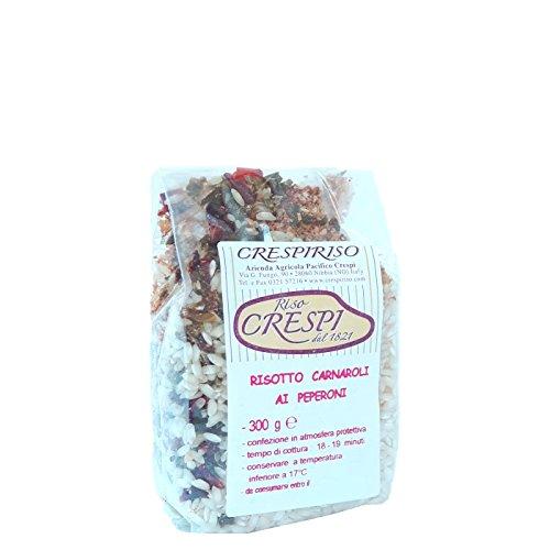 Crespiriso - Risotto Pronto ai Peperoni con Riso Carnaroli 300g - Perfetto per Quattro Persone, Saporito e Facile da Preparare