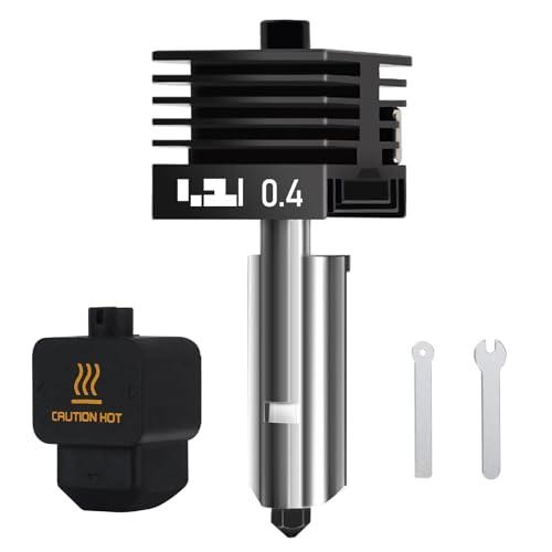 HIKUDIY 0,4 mm in acciaio al carbonio Hotend per Bambu Lab H2S/H2D/H2D Laster Full Combo/H2D AMS Combo/A1/A1 Mini, estrusore di testina di stampa, ugello rimovibile, design rapido intercambiabile