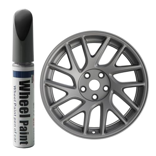 Treesiche Vernice Per Cerchi In Lega Per Tesla Model 3 Highland 19” Photon Cerchi Nuova Vernice Per Ritocchi 12ml Riparazione Pennello Graffi (Phantom Metallic)