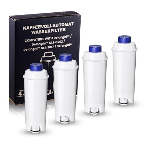 Mutital Filtro da caffè di ricambio per DeLonghi DLSC002, SER3017 e 5513292811 - Incluse Le Versioni di ECAM, Esam, Serie ETAM Cura e Protezione per le Macchine da Caffè (4 pezzi)