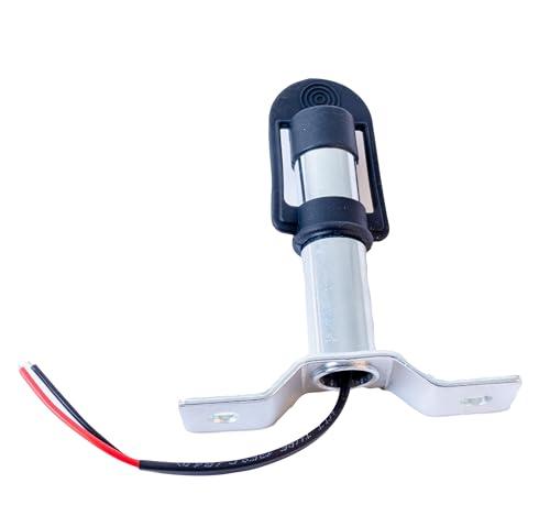 Ama Piantone in Metallo Zincato per Lampeggiante con Staffa a T, Altezza 120 mm, Diametro 24 mm, Compatibile con Lampeggianti Flessibili