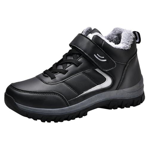 Generisch Stivali da Neve Donna Stivali Invernali Moda Minimalista Stile Coppia ispessito Caldo Confortevole Scarpe Casual All'aperto Ragazza 29, Nero , 41 EU