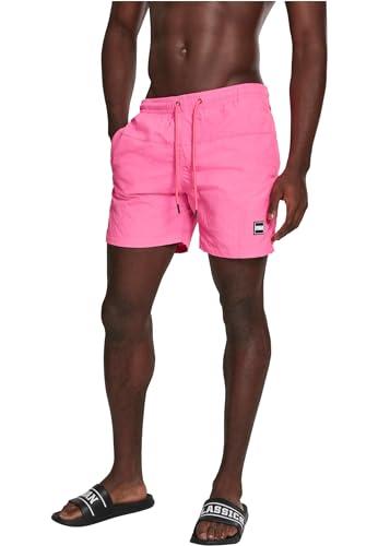 Urban Classics Block Swim Shorts, Pantaloncini da Bagno, Uomo, Neonpink, M