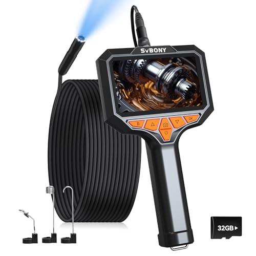 Svbony SM501 Telecamere di Ispezione, HD IPS 4,3'' Telecamera Endoscopica, Ripresa di Video e Immagini, Scheda TF da 32G, Telecamera Ispezione, Telecamera a Serpente Impermeabile IP67 con 8 luci LED