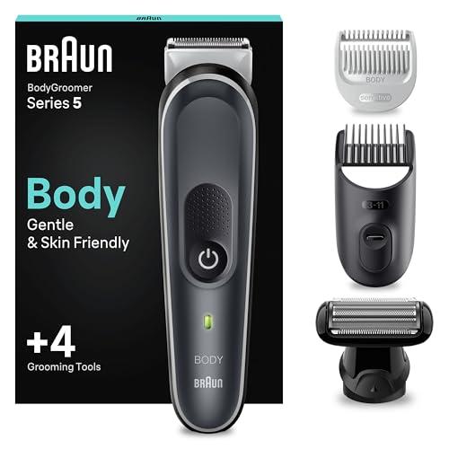 Braun Series 5 RASOIO ELETTRICO Corpo Uomo, per Petto, Ascelle, Inguine E Zone Sensibili, Con Pettini Da 1 mm A 11 mm, Tecnologia SkinShield, 100 Min Autonomia Senza Fili, Idea Regalo, BG5370