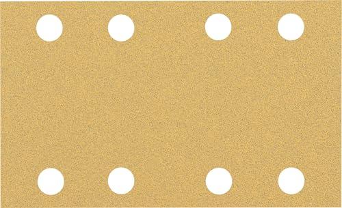 Bosch Professional 10x Carte abrasive Expert C470 con 8 fori (per Legno duro, Vernice su legno, 80x133 mm, Grana 80, accessorio Levigatrice orbitale)