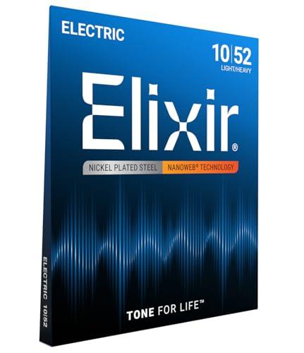 Corde per chitarra elettrica Elixir® Strings con rivestimento NANOWEB®, Light/Heavy (.010-.052)