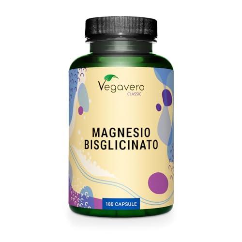 Magnesio Bisglicinato | 400 mg di Magnesio Elementare - 2.000 di Bisglicinato | Altamente Biodisponibile | Contro Stanchezza e Affaticamento | Certificato in Laboratorio | Vegavero®