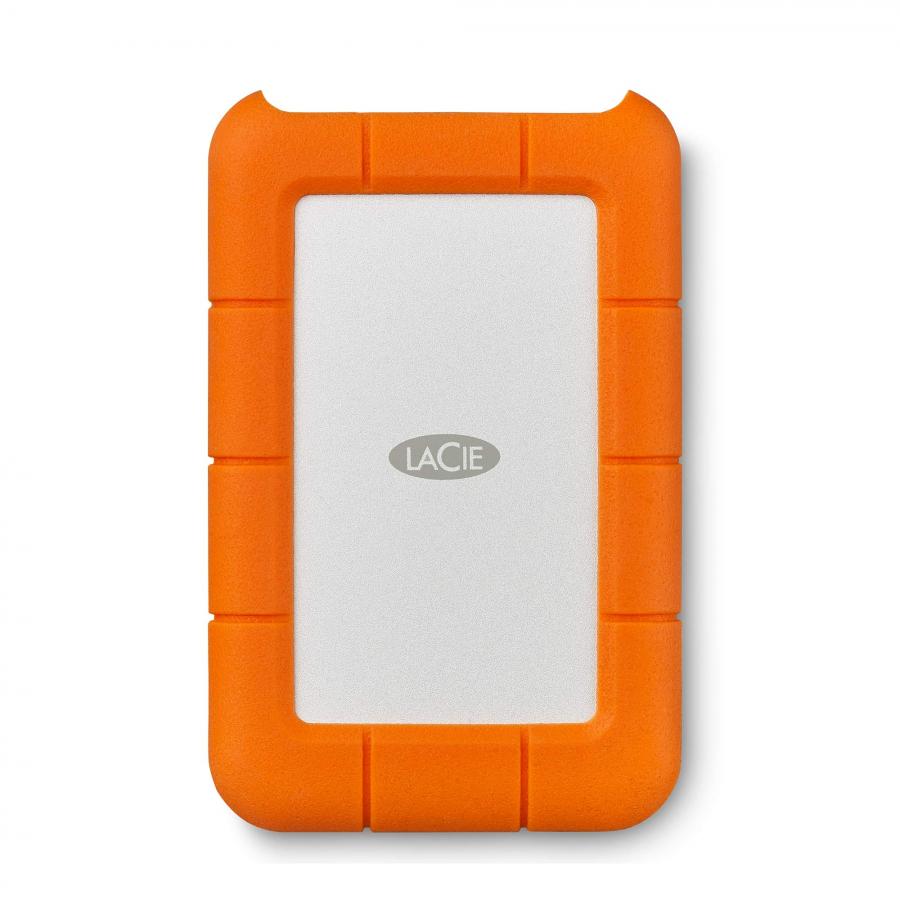 LaCie Rugged Mini, 4 TB, Hard Disk Esterno, USB 3.0, Resistente agli Urti e alle Cadute, per PC e Mac, Arancione/Grigio, 2 anni di servizi Rescue (LAC9000633)