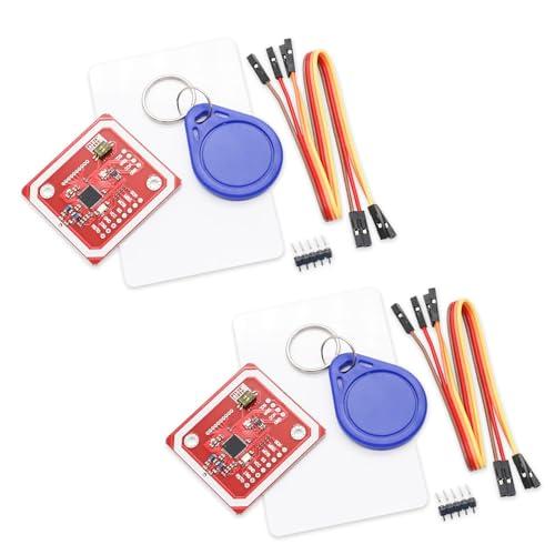 PN532 NFC NXP Modulo XTVXT 2 pezzi PN532 NFC RFID V3 Modulo RFID V3 Kit Reader Lettore di Comunicazione Medio Campo I2C SPI HSU