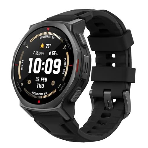 Amazfit T-Rex 3 Pro Smartwatch Outdoor 44 mm Display AMOLED in zaffiro, torcia integrata, ghiera in titanio, GPS Dual-Band, mappe offline, fino a 17 giorni di autonomia, 10 ATM, 180+ modalità sportive