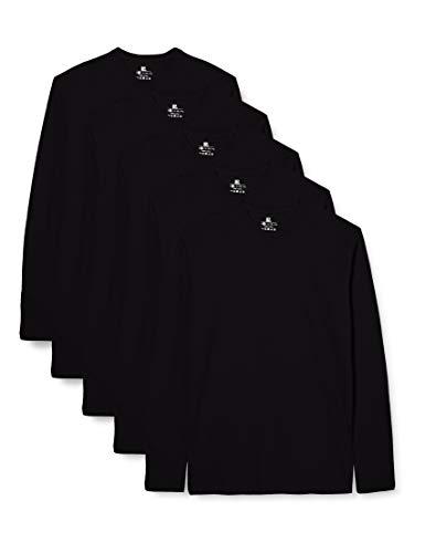 Lower East LE133, Maglietta a Maniche Lunghe Uomo, Nero, XL