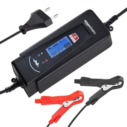 Amazon Basics 1.5A/4.2A Automatic Smart 6V/12V Battery Charger with Battery Tester Function, UK Plug