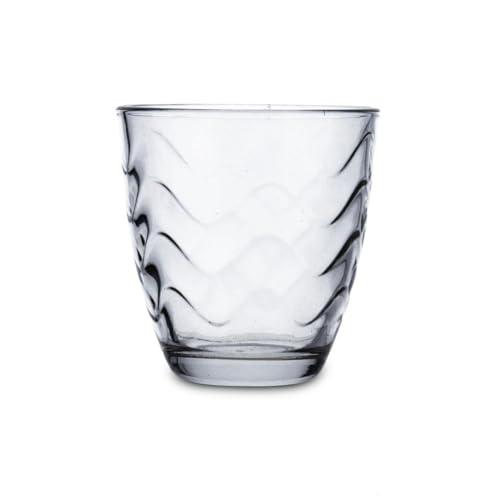 Quid Waves Set 6 bicchieri bassi vetro 26 cl beccuccio adatto frigorifero non adatto microonde ecologico