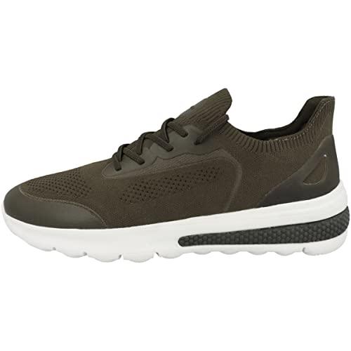 Geox U Spherica Actif, Scarpe da Ginnastica Uomo, Verde Militare, 45 EU