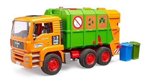 bruder 01056 - Edizione speciale 50 anni MAN TGA camion della spazzatura - 1:16 veicoli, raccolta dei rifiuti