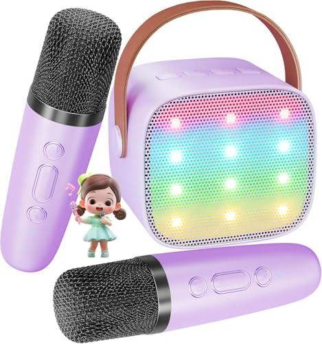 BONAOK Karaoke Microfono per Bambini, Macchine Karaoke Bluetooth per Bambini, Adulti, Lettore Karaoke Microfono per la Ricarica, Macchina Karaoke per Bambini (Viola)…