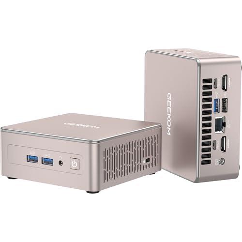 GEEKOM A5 2025 Edizione Mini PC(Garantia 3 Anni) con AMD Ryzen 5 7430U,16GB RAM 512GB SSD,Mini PC Windows 11 Pro,Doppia Uscita HDMI 4K,Slot per Schede SD per Home Office