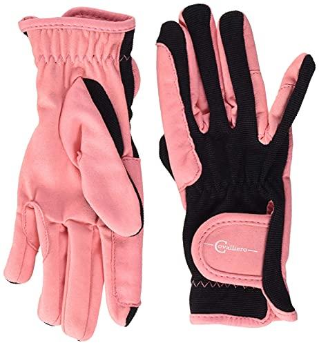 Covalliero Bambini erreit Guanto Lilli Taglia S Guanti da Equitazione, Nero/Rosa, S