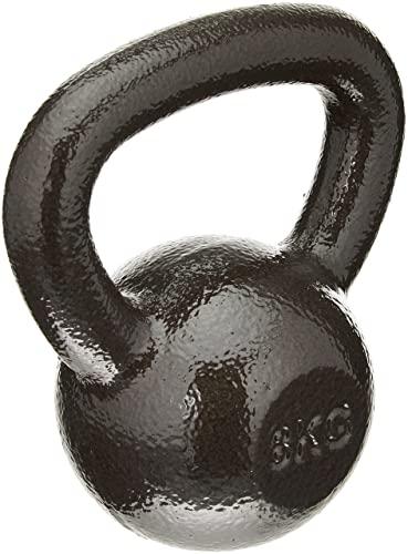Amazon Basics Kettlebell in ghisa, 8 kg, Nero