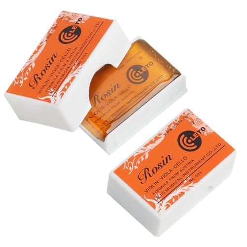 2 Pezzi Colofonia Naturale per Violino e Violoncello, Pece per Violino Violoncello,Resina per Violino, Colofonia per Violino,Naturale Colofonia a Bassa Polvere, per Musicisti Professionisti (2PCS)