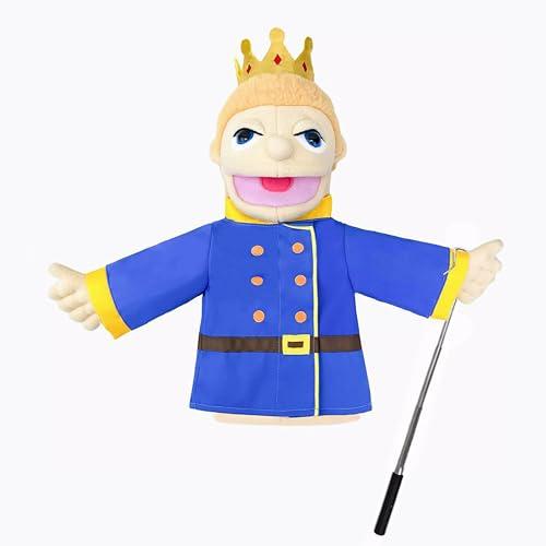 LOMTRATS Burattini teatrali per bambini,include insegnante,poliziotto,pirata,detective,ecc.con bocche aperte mobili,perfetti per raccontare storie,insegnare,regali per festival,1 pezzo con joystick