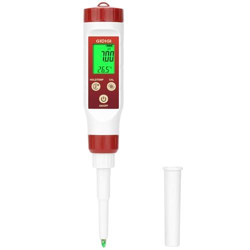 Tester di pH per alimenti GIDIGI, sonda di pH per pasta madre e pane, misuratore di pH professionale per fermentazione, formaggio, carne, inscatolamento, sonda di pH a lancia per semisolidi, acqua