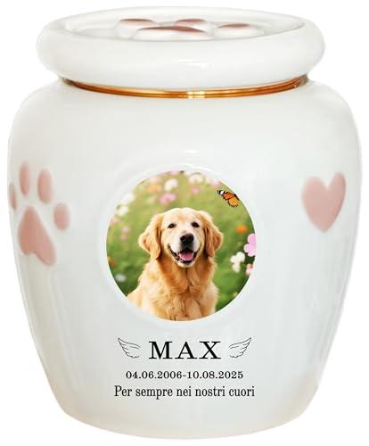 Urna per cani personalizzata,Urne per animali domestici per cani, domestici, ceneri,Urna in ceramica | Fatto a mano su misura (Grande Artiglio, Grande (Adatto per ceneri inferiori a ≤ 50 kg))