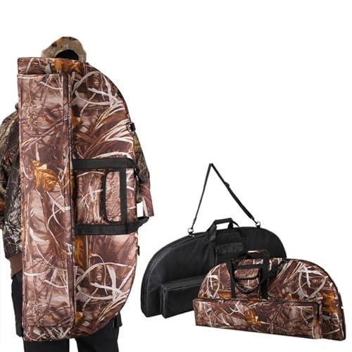 Yuehuamech Zaino con arco composto da tiro con l'arco, tasche multiple, borsone portatile, grande capacità, resistente, custodia per arco per caccia, allenamento all'aperto