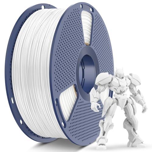 SUNLU ABS Filamento 1,75mm, ad alta Resistenza, Resistente alle alte Temperature, per Stampante 3D, Bobina da 1 kg, abs Bianco
