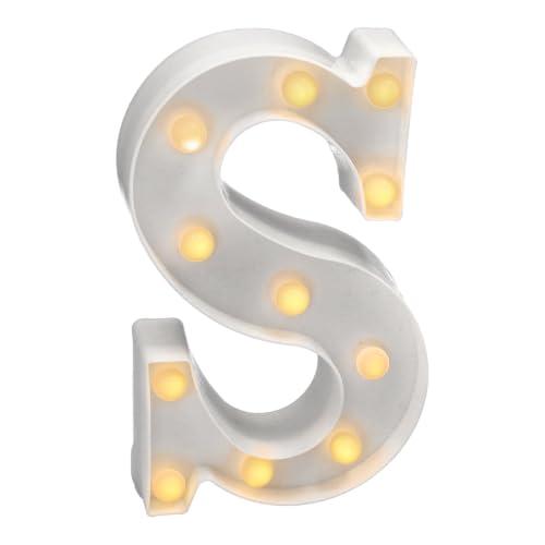 JANDEI - Lettere LED, Numeri Luminosi, Figura a Cuore, 22cm, con Luce Calda per Decorazione e Atmosfera, Luci Notturne Scrivania, Compleanni, Matrimoni, Vetrine. Funzionano con batterie AA (S)