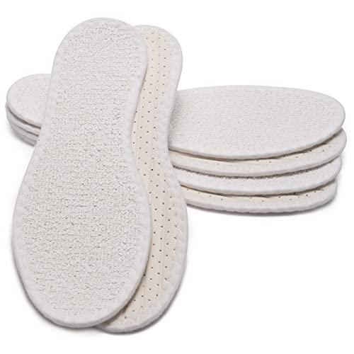 SULPO - 3 paia di solette per piedi nudi, in 100% cotone e spugna, con ammortizzazione in lattice, solette contro odori e batteri, numero 36-47, 39 EU