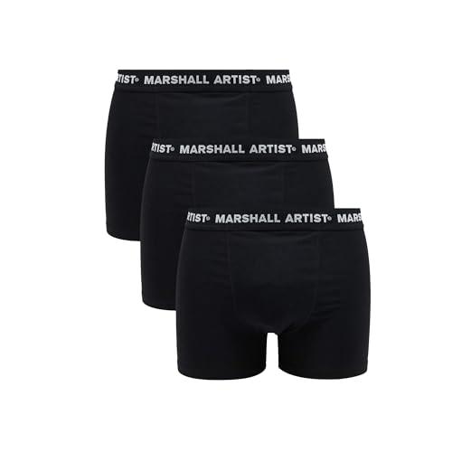 Marshall Artist Boxer da uomo in cotone, confezione da 3, nero, Nero , S