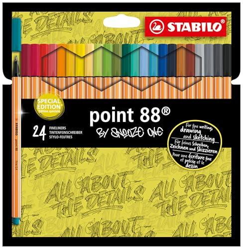 STABILO point 88 - Fineliner - Snooze One Edition - Astuccio da 24 - Colori assortiti