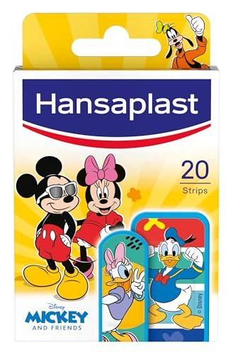 Hansaplast Cerotti DISNEY, Cerotti bambini con Mickey Mouse e Minnie Mouse, Cerotti impermeabili delicati sulla pelle e facili da rimuovere, 1 confezione da 20 cerotti in 2 formati
