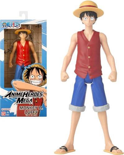 Bandai - Anime Heroes - One Piece - Action figure Anime Heroes Mega 30 cm Luffy - Grande action figure snodata - Figura manga Luffy - Licenza ufficiale - Giocattolo per bambini dai 4 anni in su -38331