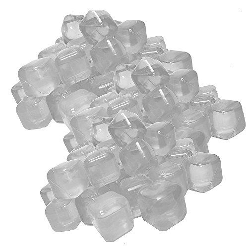 trends4ever 50 cubetti di ghiaccio trasparenti per feste riutilizzabili cubetti di ghiaccio in plastica
