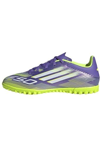 Adidas Unisex - Adulto F50 Club Turf Football Boots, Purple Rush/Cloud White/Lucid Lemon, 43 1/3 EU