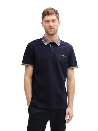 TOM TAILOR Polo da Uomo, 10668 - Sky Captain Blue, L