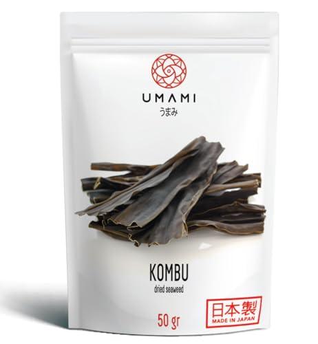 Umami alghe Kombu coltivate in Giappone, Qualità Premium, 50gr - Primo raccolto, mari incontaminati del SUD del Giappone, Eisscazione al sole!
