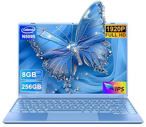 NOTODD 2025 PC Portatile 14 Pollici Win11 Pro Celeron N5095 Computer Portatile 8+256GB SSD Estension 1TB (TF 1TB)1920*1200 Notebook Type-C Mini HDMI Mouse Senza Fili Tastiera Italiana Membrana -Blu